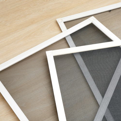 A stack of window screens.